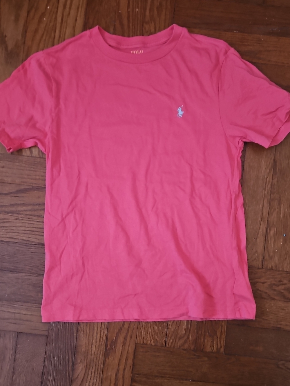 Polo by Ralph Lauren Kids Coral Pink Crew Neck Tee 10/12